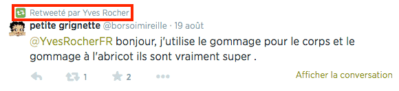 Retweet Yves Rocher