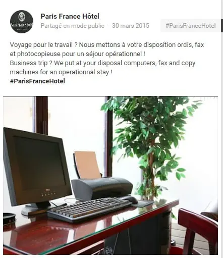 Hotel - Formation reseaux sociaux