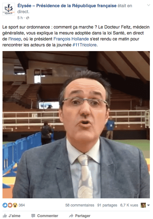 Elysee Facebook Live