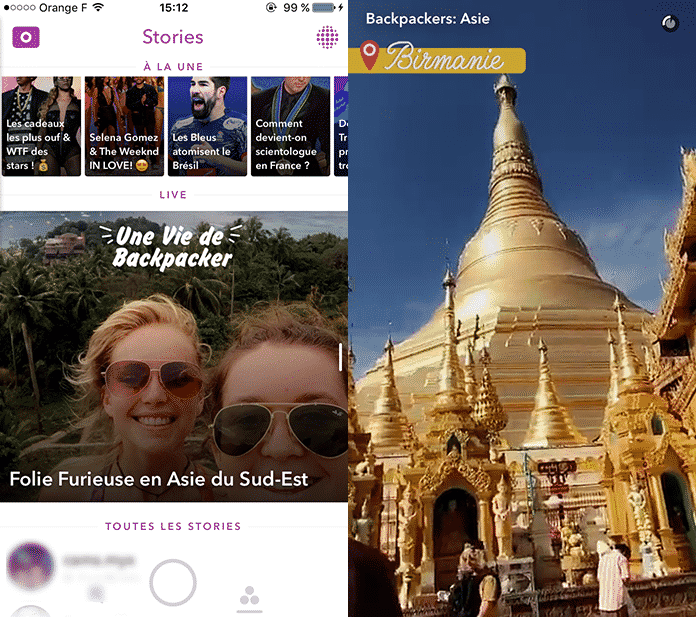 Notre Story Snapchat