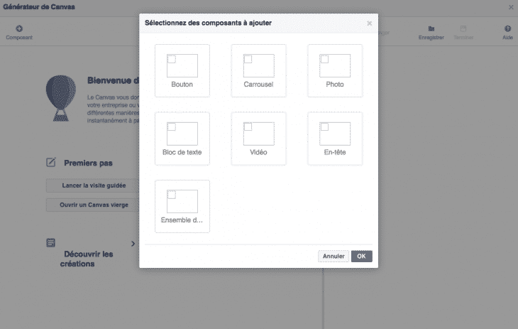 Composantes du Canva