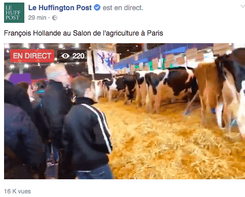 Exemple de Facebook Live