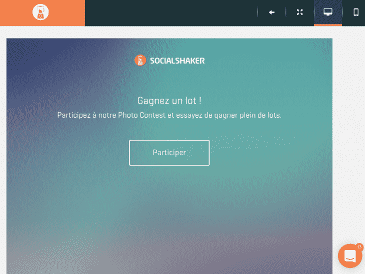 Previsualisation SocialShaker