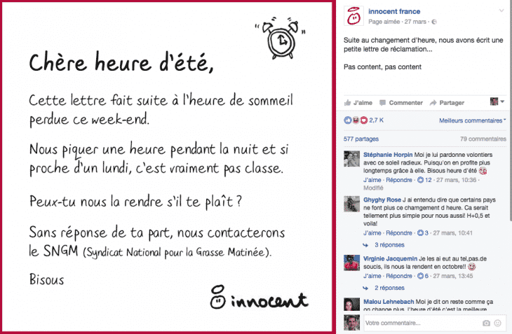 Innocent France Facebook