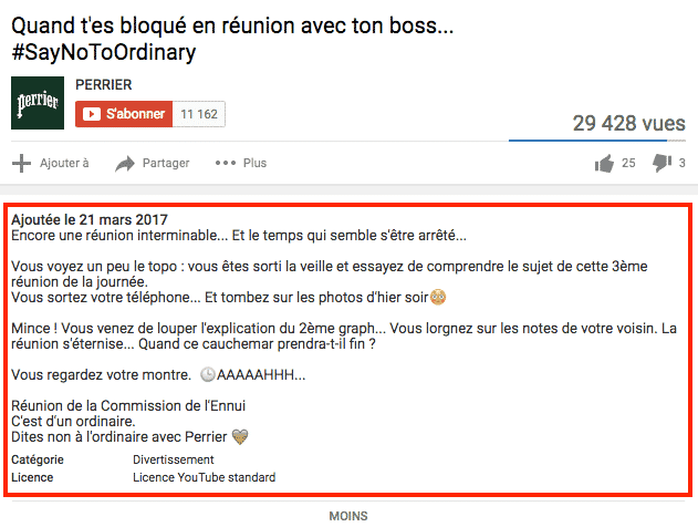 Description Video Youtube