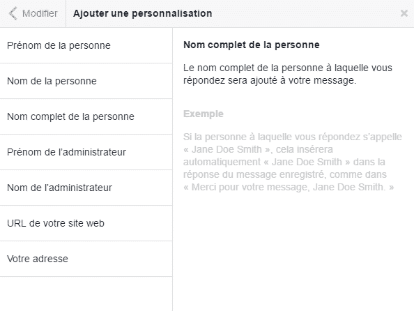 personnalisation