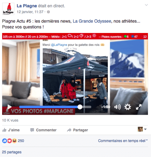 La Plagne Facebook Live 2