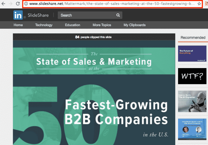 Lien de la presentation Slideshare