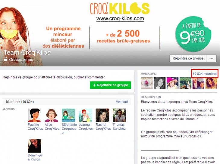 Groupe Facebook Croqkilos