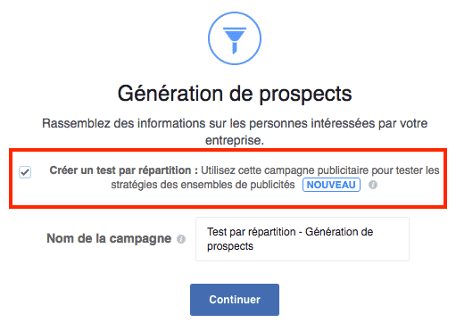 AB Testing Facebook