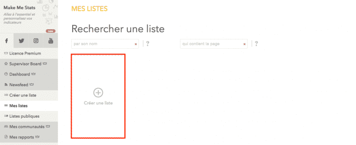 Liste Make Me Stats
