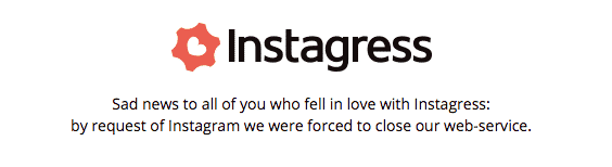 Instagress Fermeture