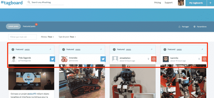 Featured Posts Tagboard