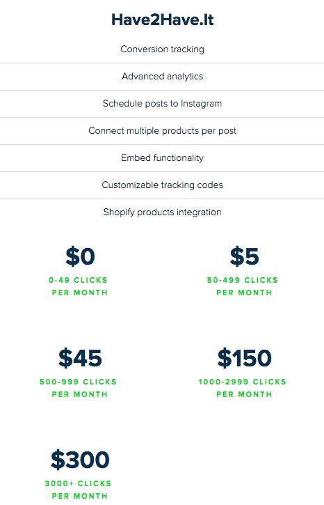 Pricing Have 2 Have It