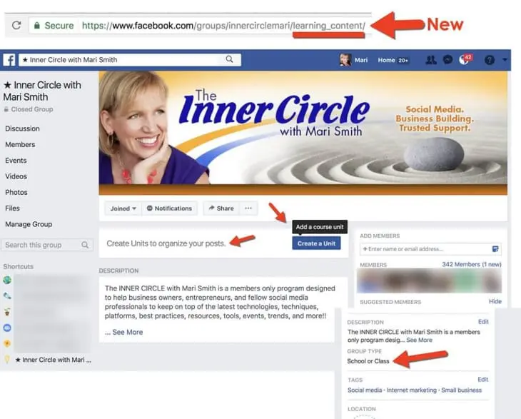 Cours en ligne Facebook 1