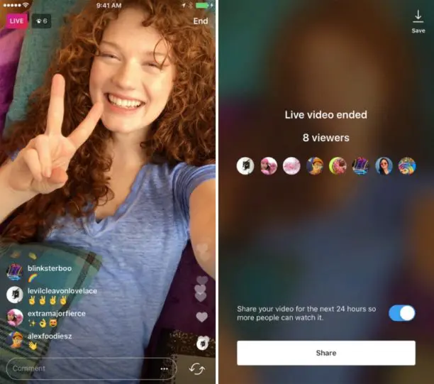 Partage Replays Live Stories Instagram