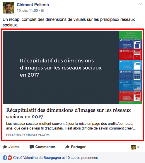 Vignette Facebook