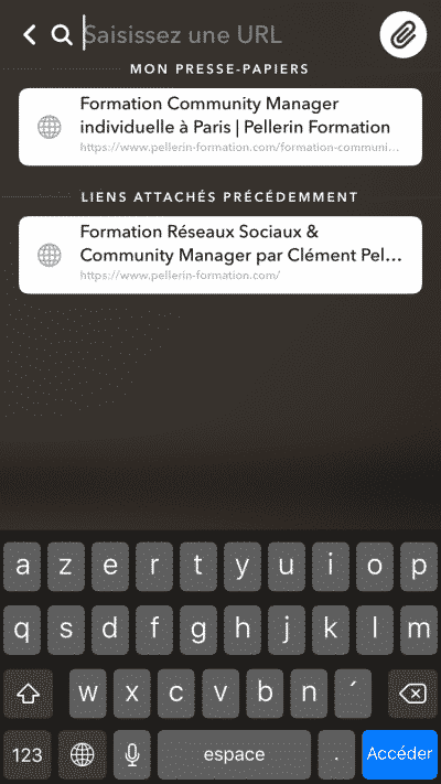 Lien Ajoutable Snapchat