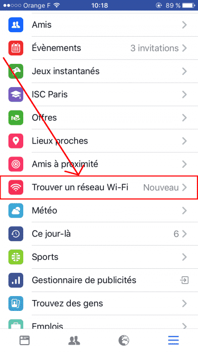 Trouver un reseau Wifi