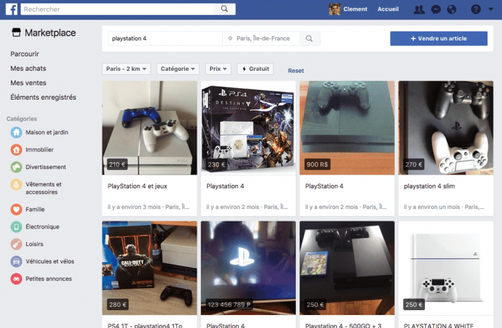 Facebook Marketplace France