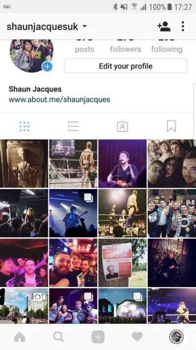 4 photos par ligne Instagram