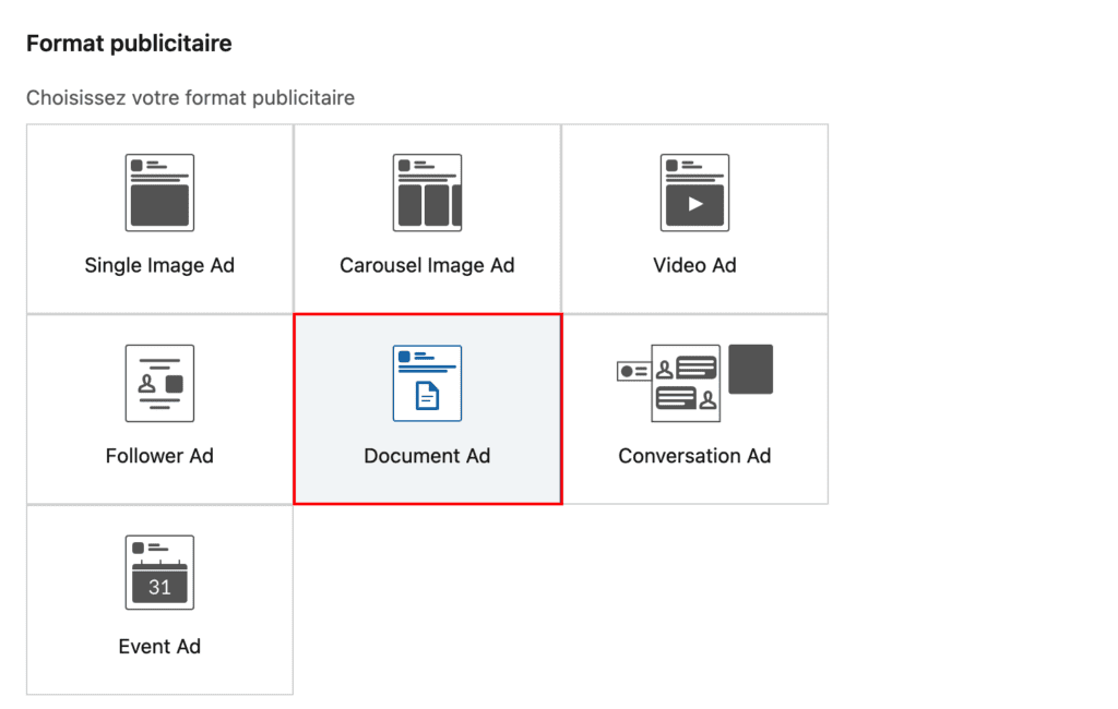Document Ads LinkedIn