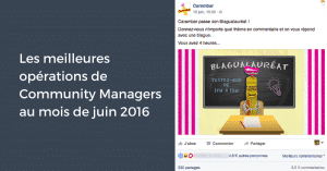 Les meilleures opérations de Community Manager au mois de juin 2016