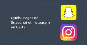 Quels usages de Snapchat et Instagram en B2B ?