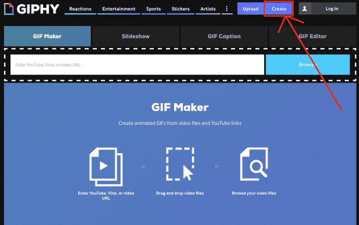 Creation de gifs Giphy