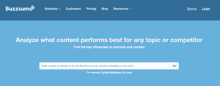 Buzzsumo Home