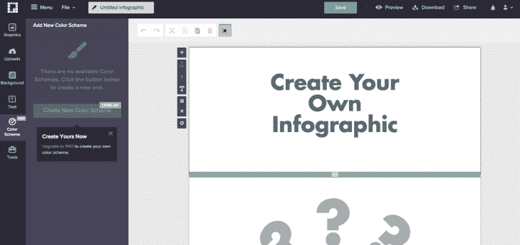 Creation Infographie Piktochart