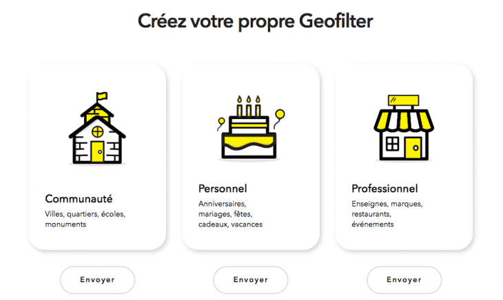 Types de filtres Snapchat