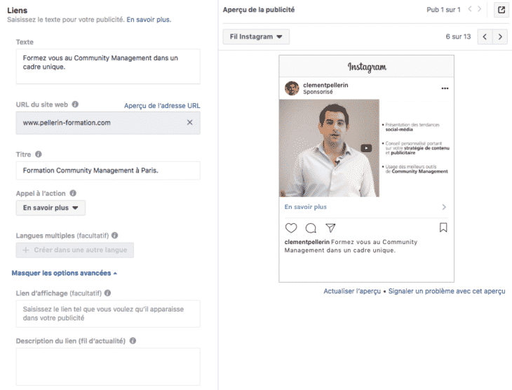 Faire de la publicité sur Instagram : le guide complet | Pellerin Formation